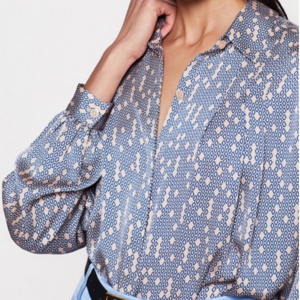 Equipment – Bouvier Woven Printed Silk Blouse